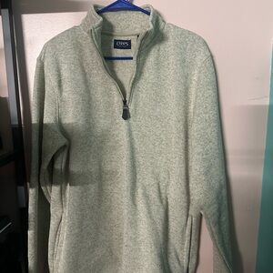 Chaps Men's Cream Quarter Zip Sweater